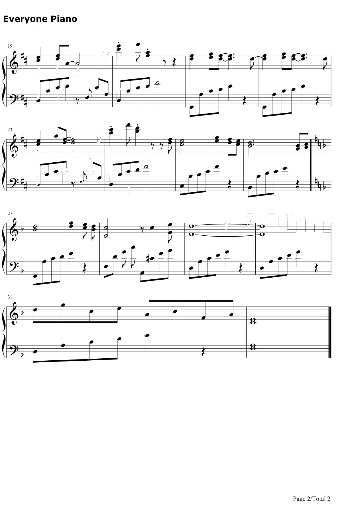 300年の静寂钢琴谱-V.A.2