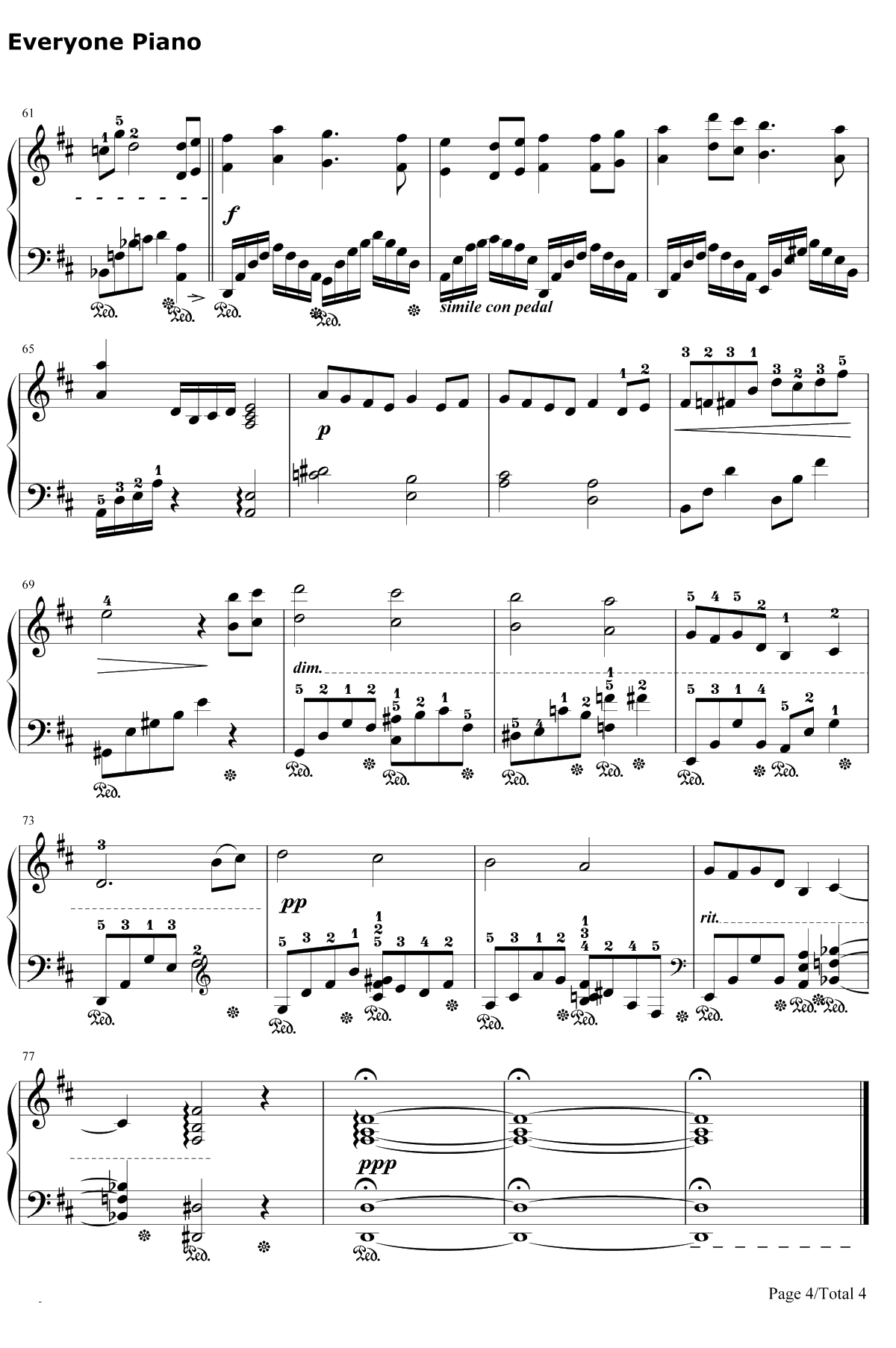 Dear Friends钢琴谱-植松伸夫4