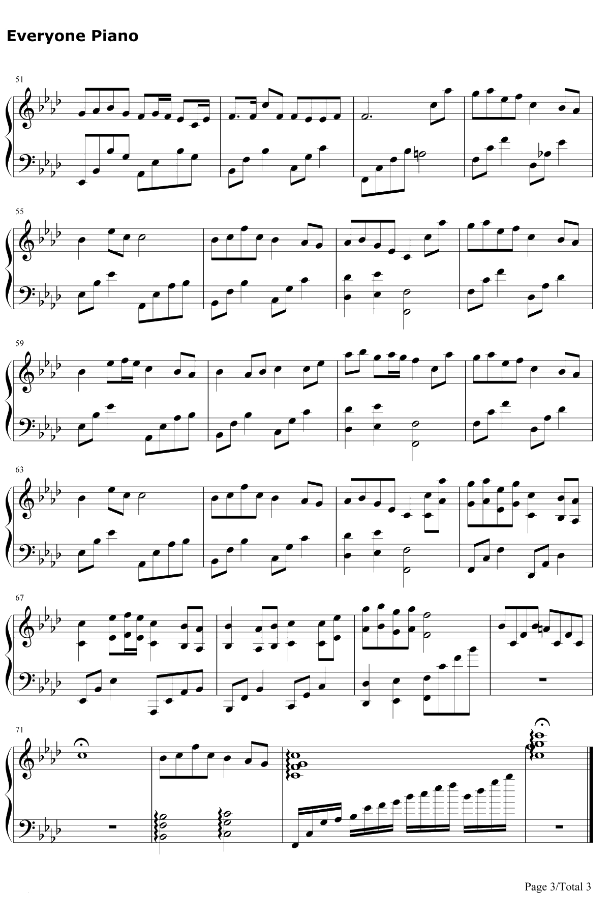 天行九歌钢琴谱-霍尊3