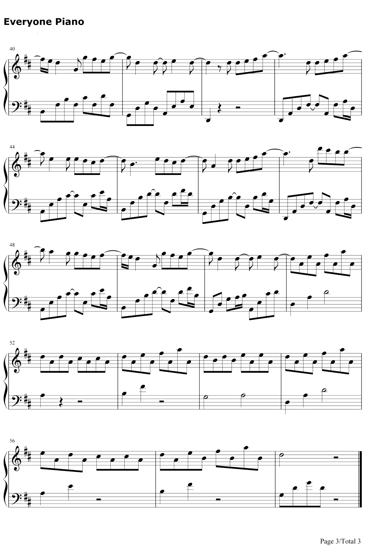 最美的期待钢琴谱-周笔畅3