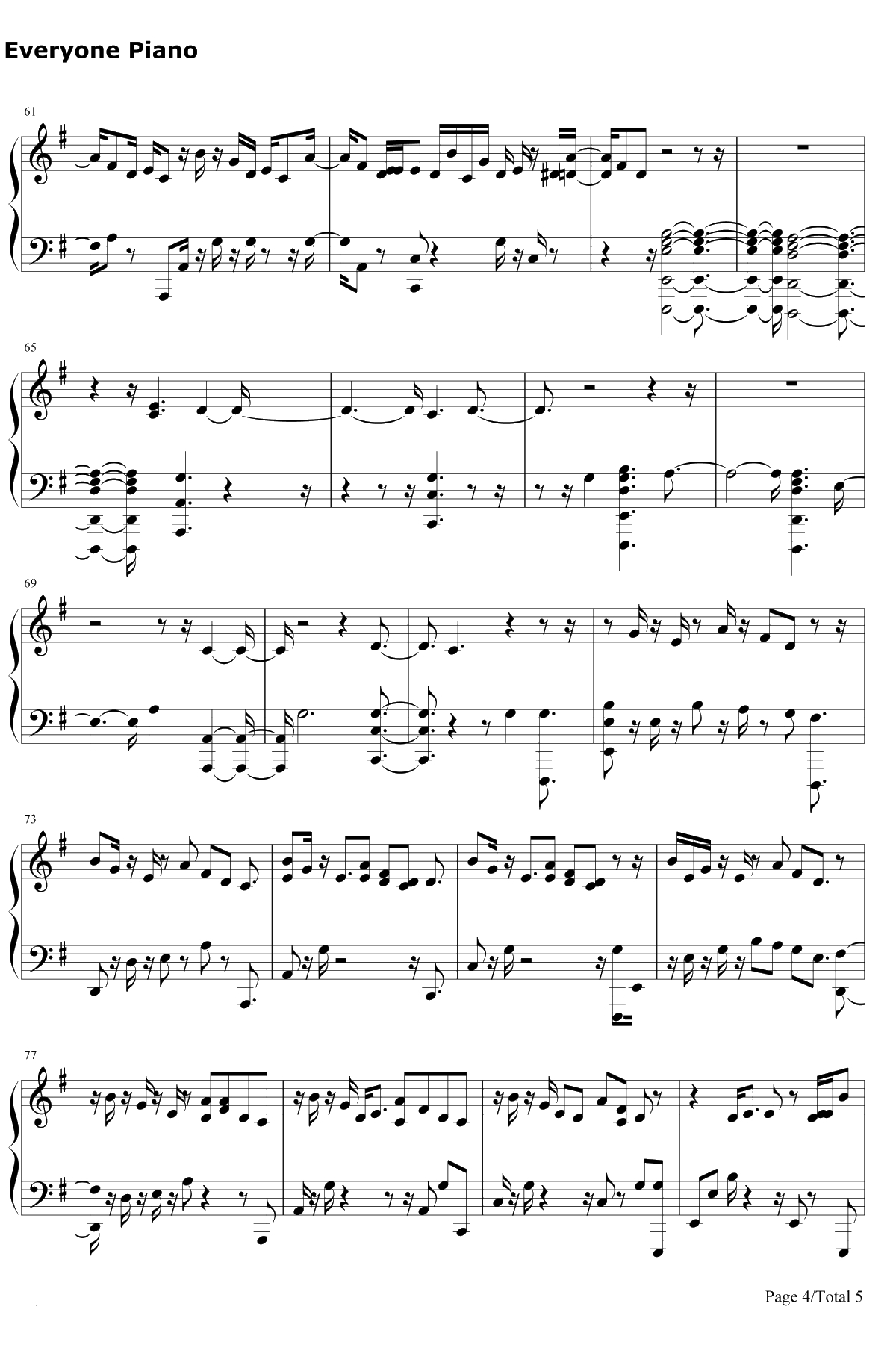 Pray for Me钢琴谱-The Weeknd / Kendrick Lamar4