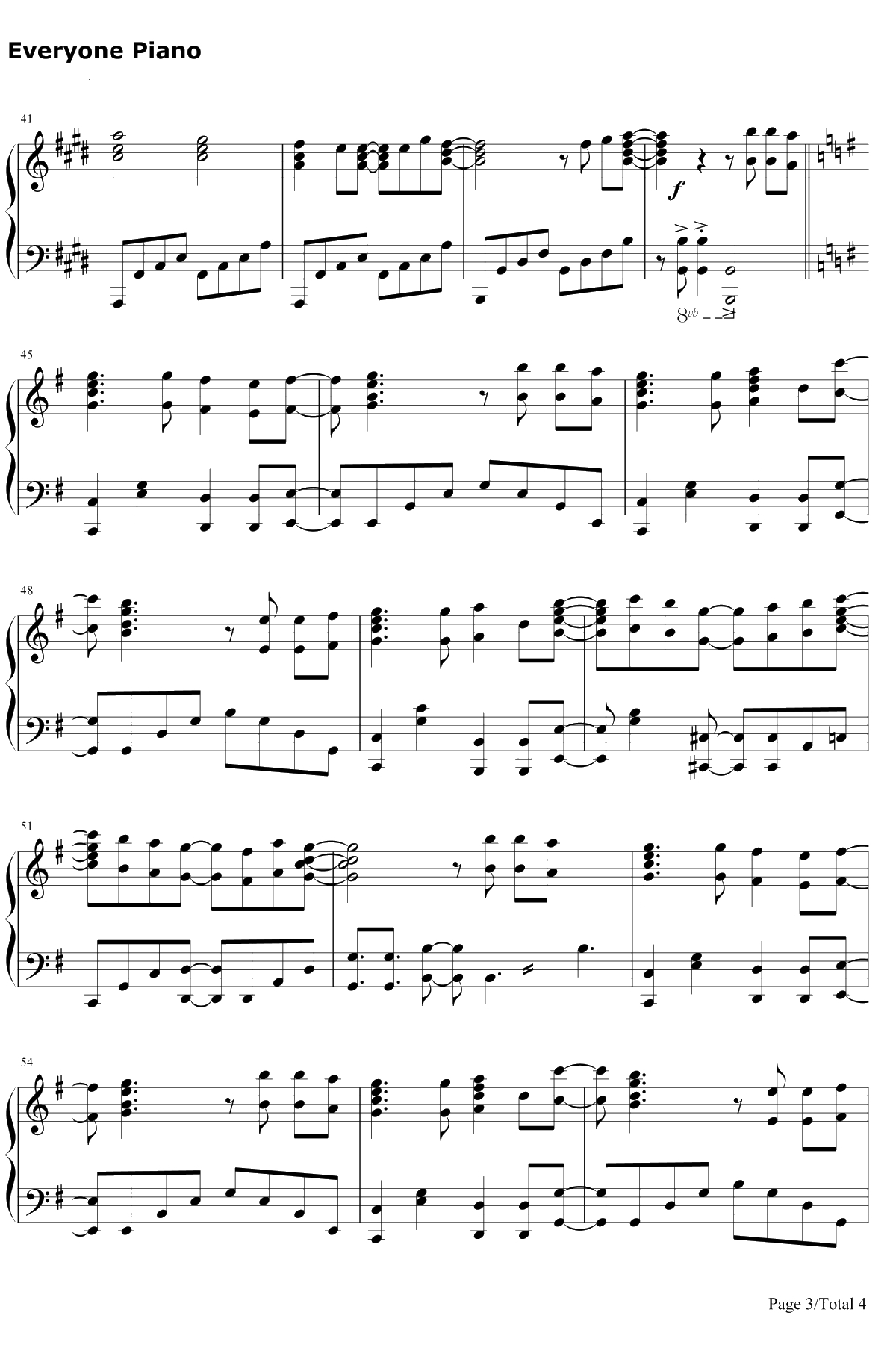 トリカゴ钢琴谱-XX:me3