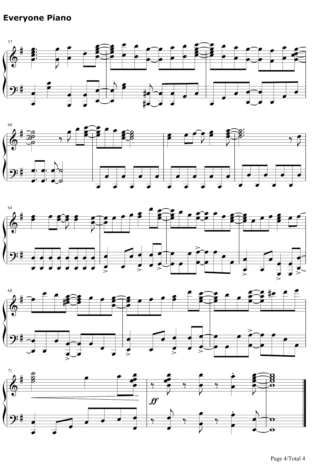 トリカゴ钢琴谱-XX:me4