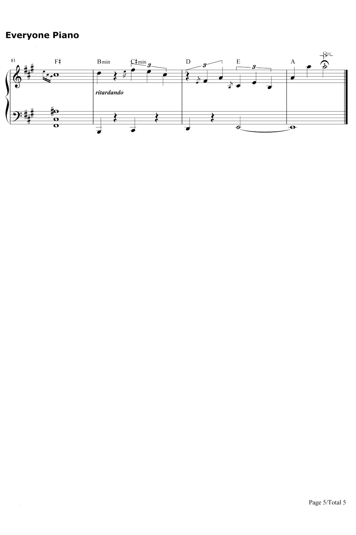 爱爱爱 钢琴谱-方大同5