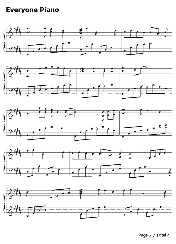 阳光总在风雨后钢琴谱--许美静3