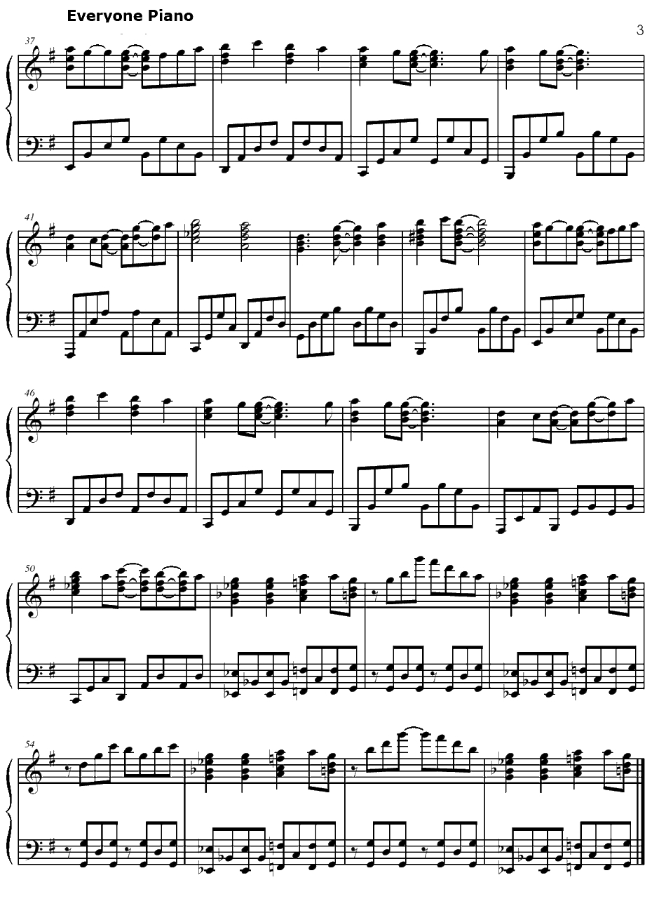 True Blue钢琴谱-后藤沙绪里-天翔少女ED13