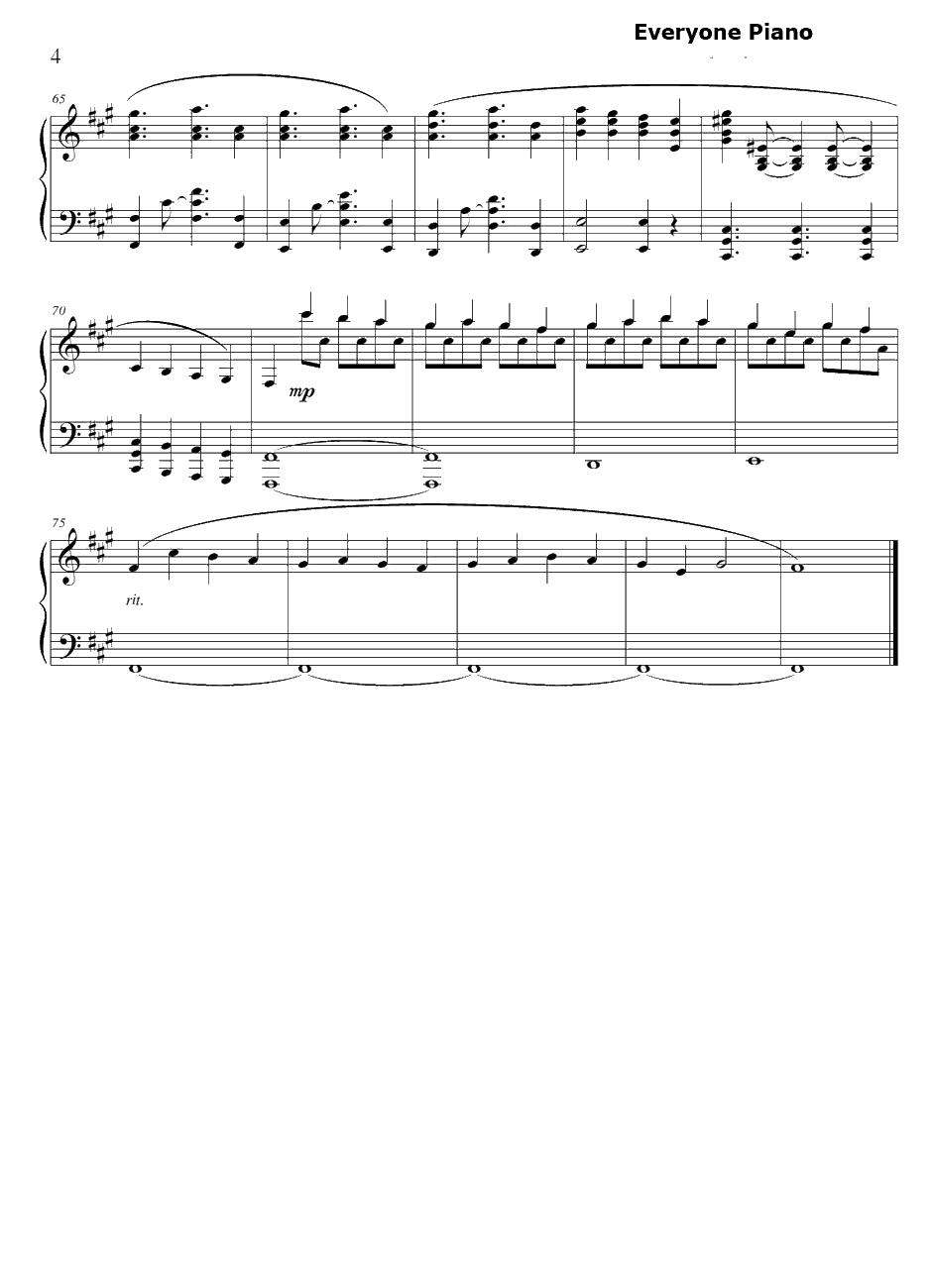 血の涙钢琴谱-松原健一-恶魔城2：诅咒的封印OST4