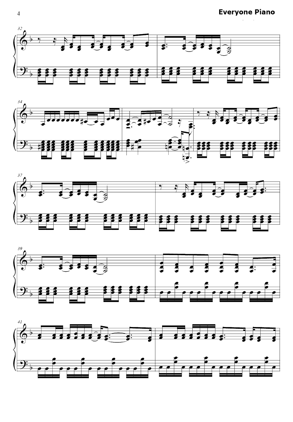 Core Pride钢琴谱-UVERworld-青之驱魔师OP14