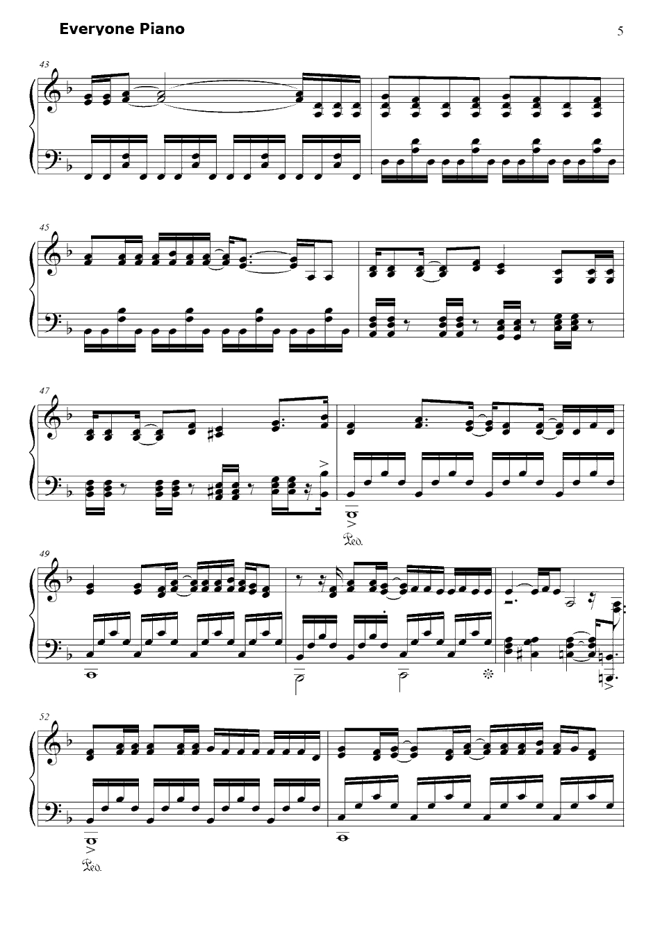 Core Pride钢琴谱-UVERworld-青之驱魔师OP15