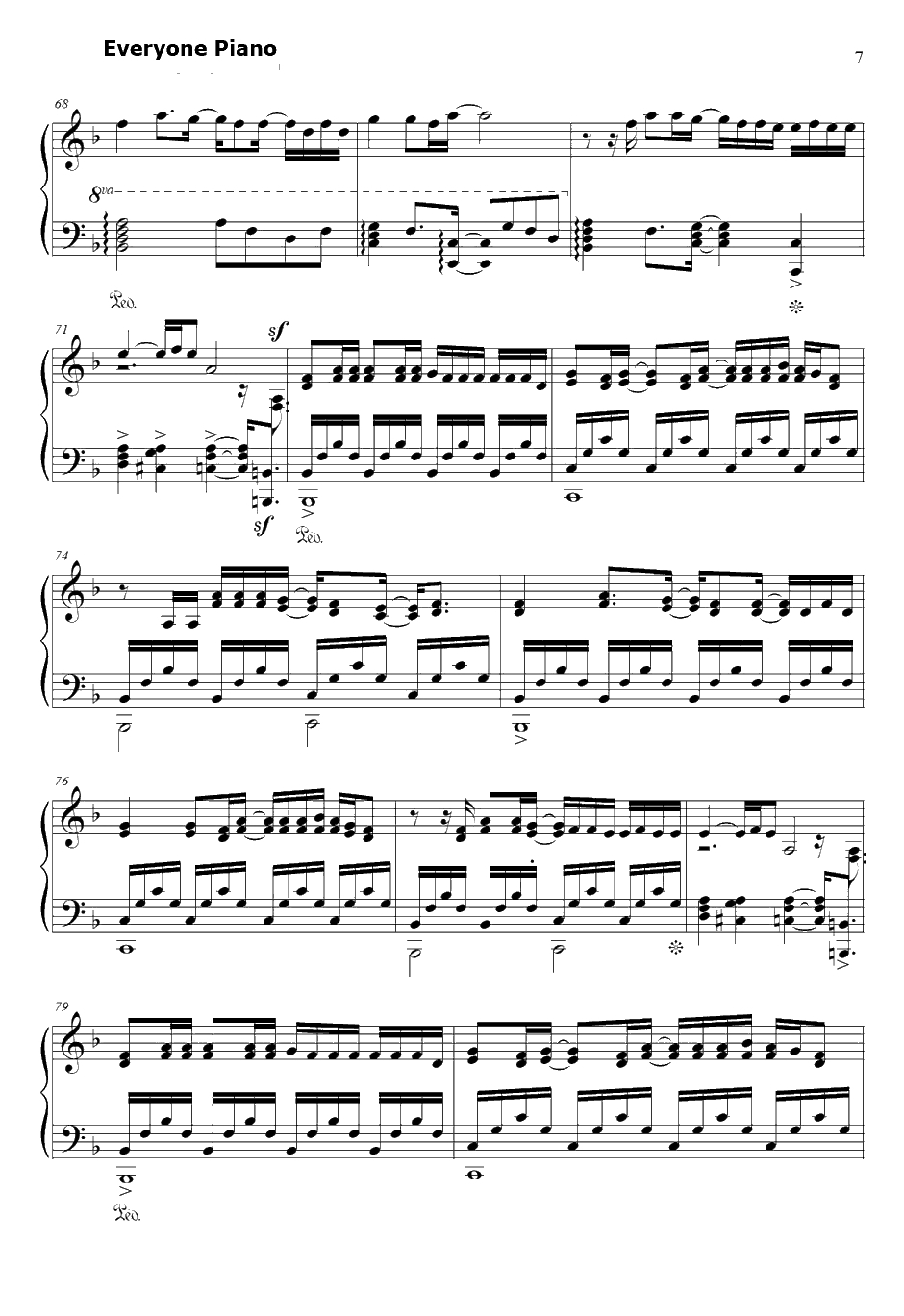 Core Pride钢琴谱-UVERworld-青之驱魔师OP17