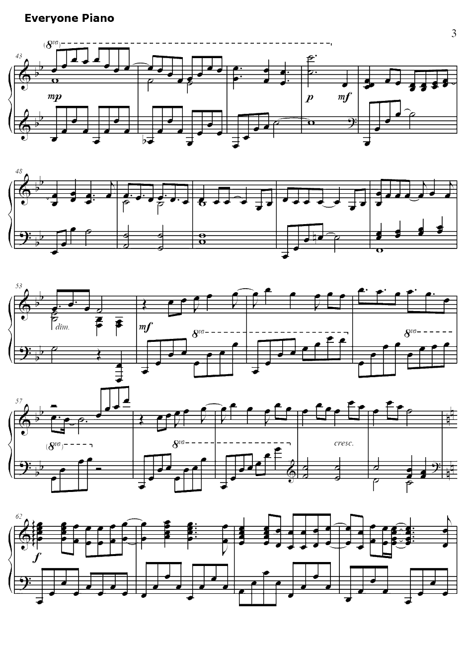 Sweet Drops钢琴谱-PUFFY-白兔糖OP3