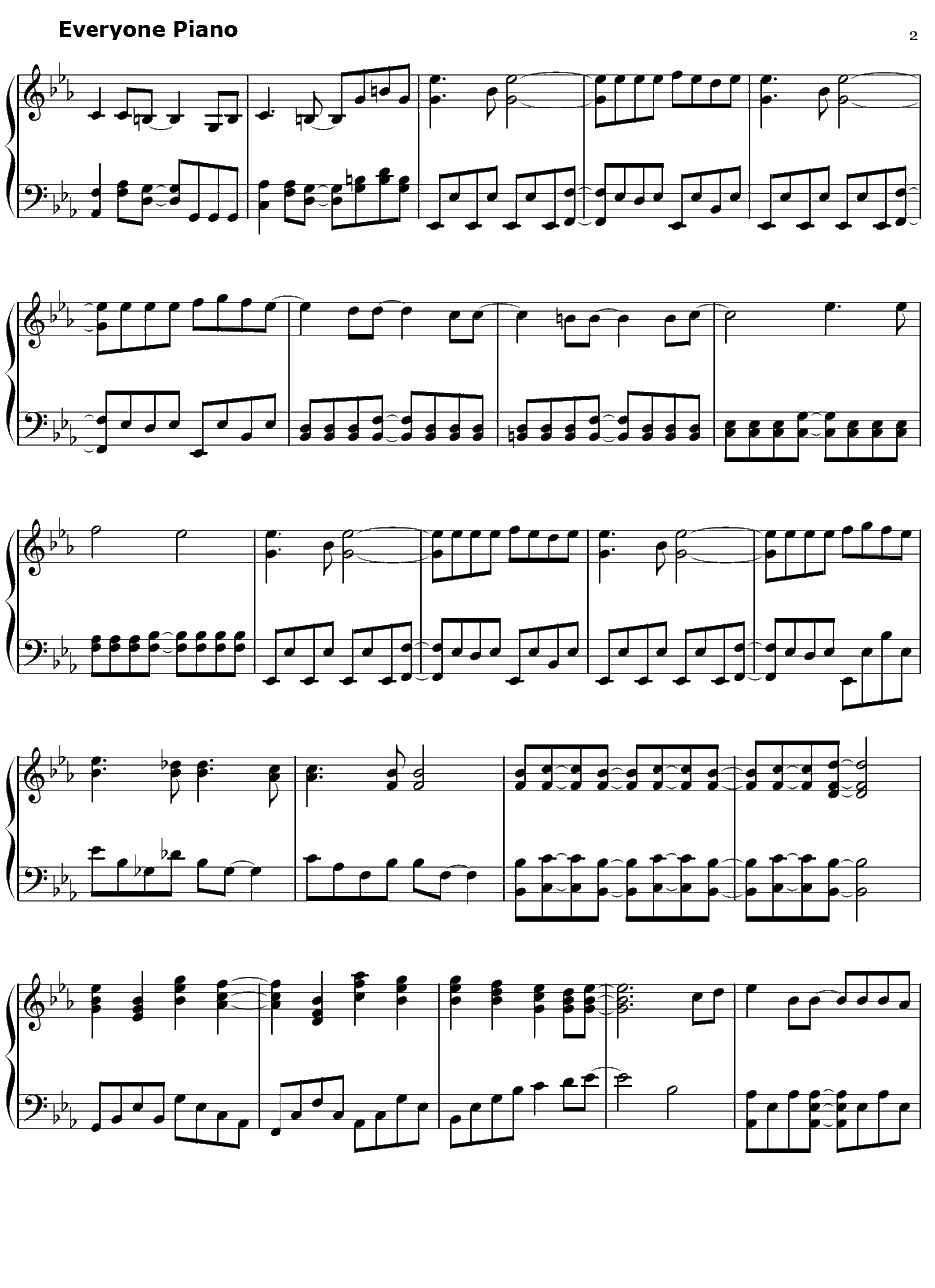 徒然モノクローム钢琴谱-フジファブリック-钓球OP2