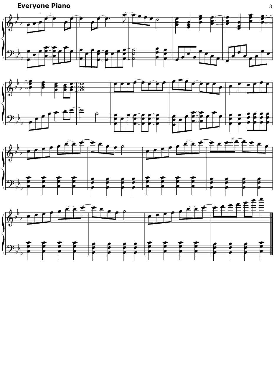 徒然モノクローム钢琴谱-フジファブリック-钓球OP3