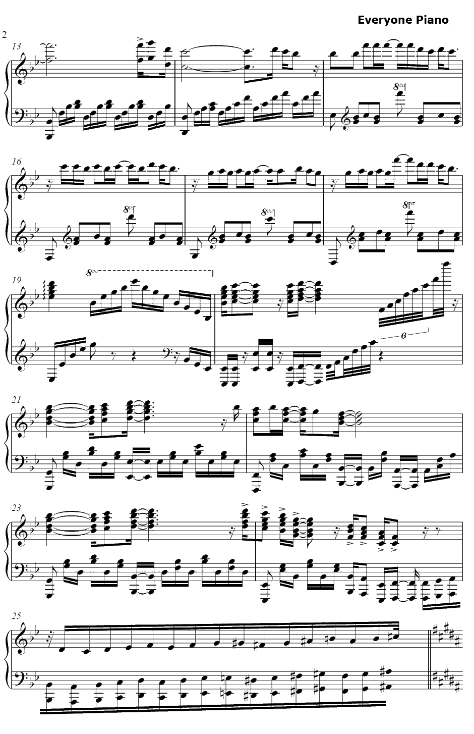 Light My Fire钢琴谱-KOTOKO-灼眼的夏娜ⅢOP12