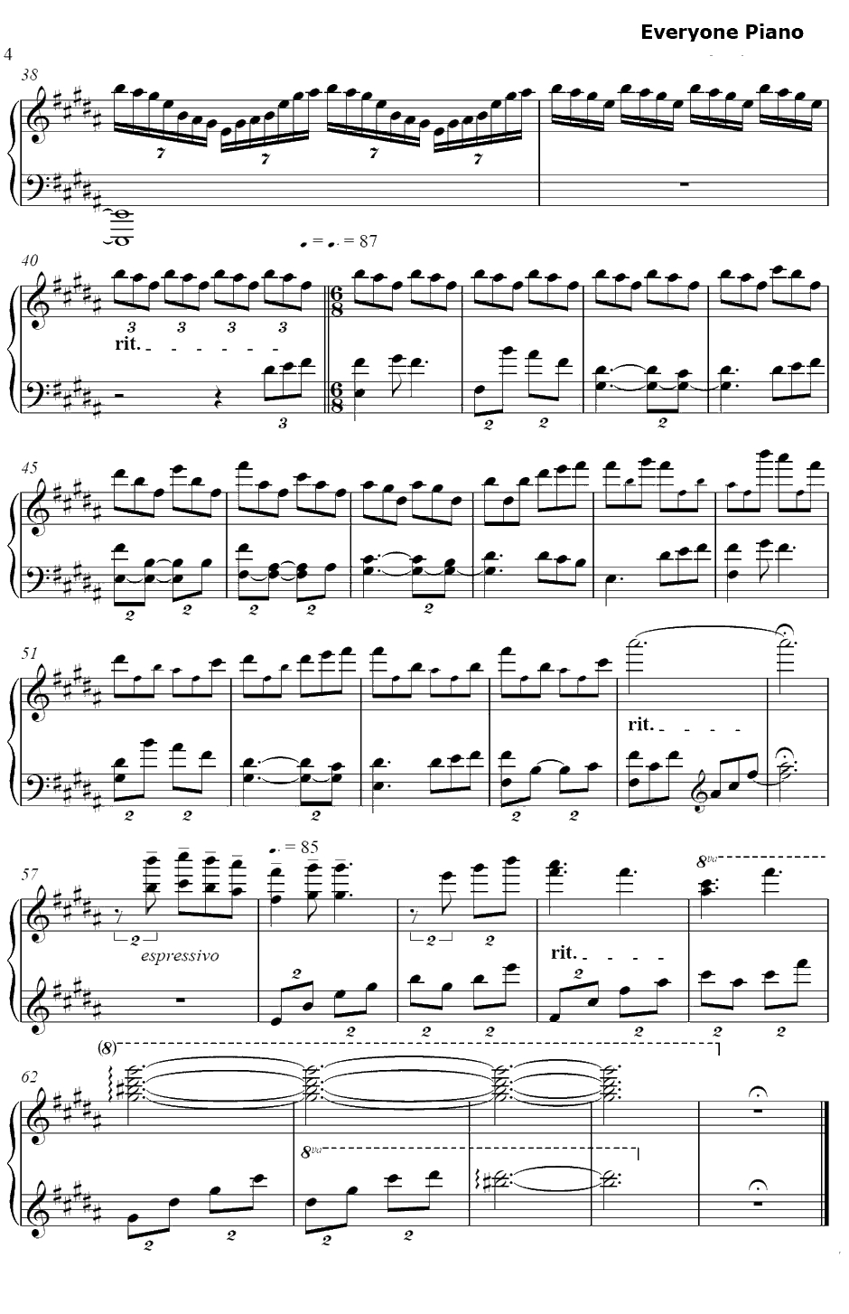 Light My Fire钢琴谱-KOTOKO-灼眼的夏娜ⅢOP14