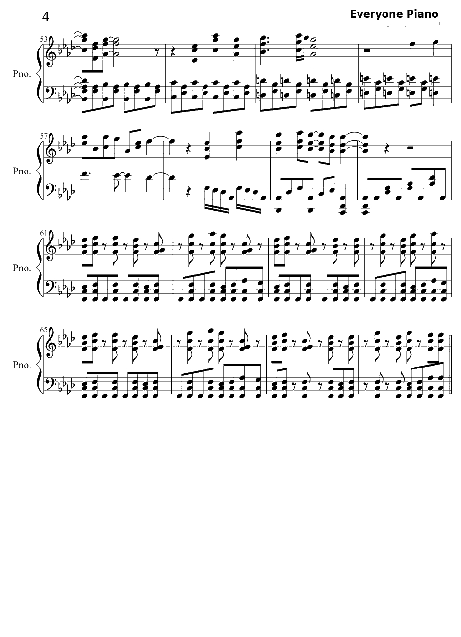 No pain No game钢琴谱-ナノ-惊爆游戏OP4