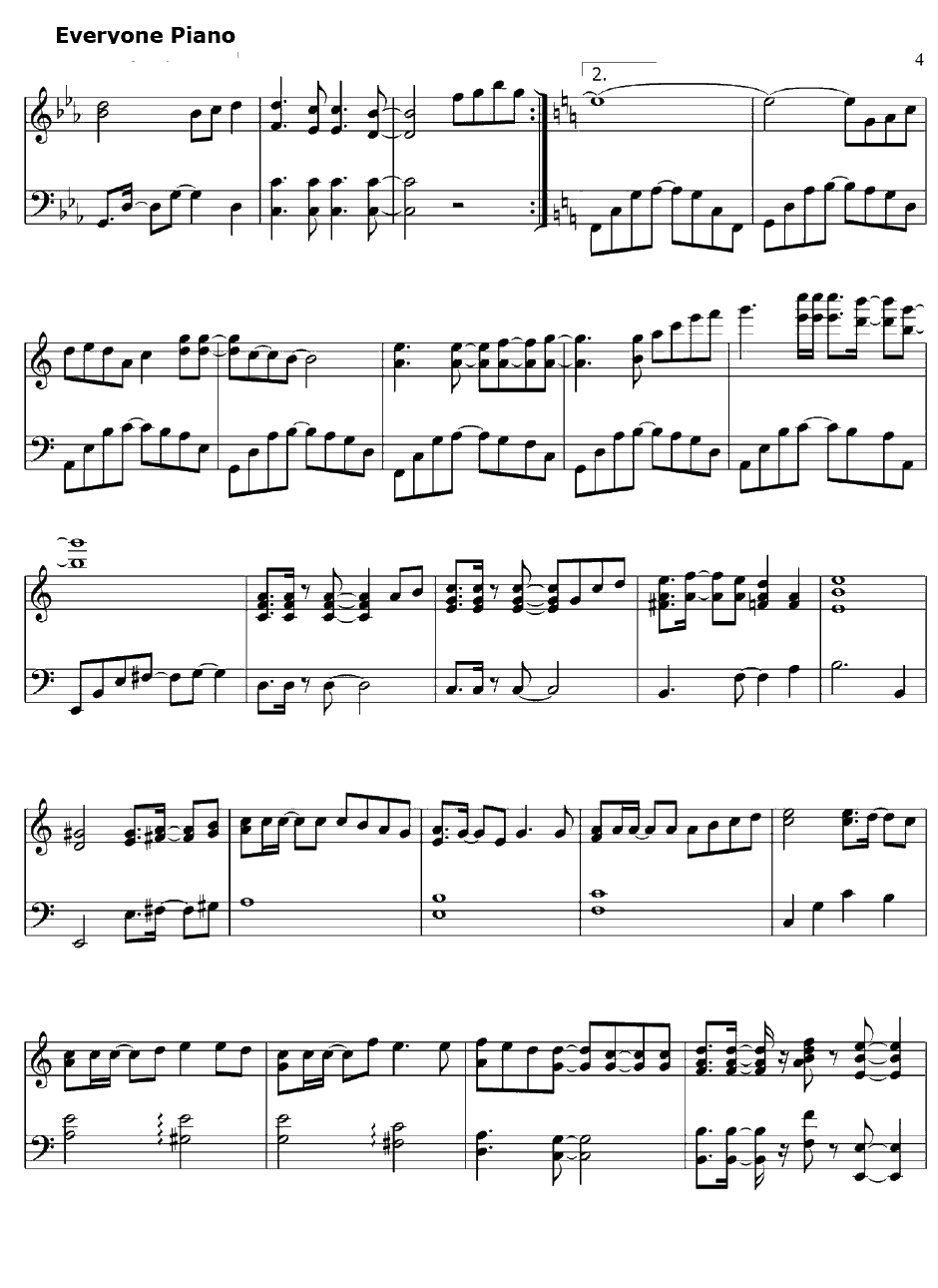 骑士のKissは雪より优しく钢琴谱-铃村健一-歌之王子殿下OST4