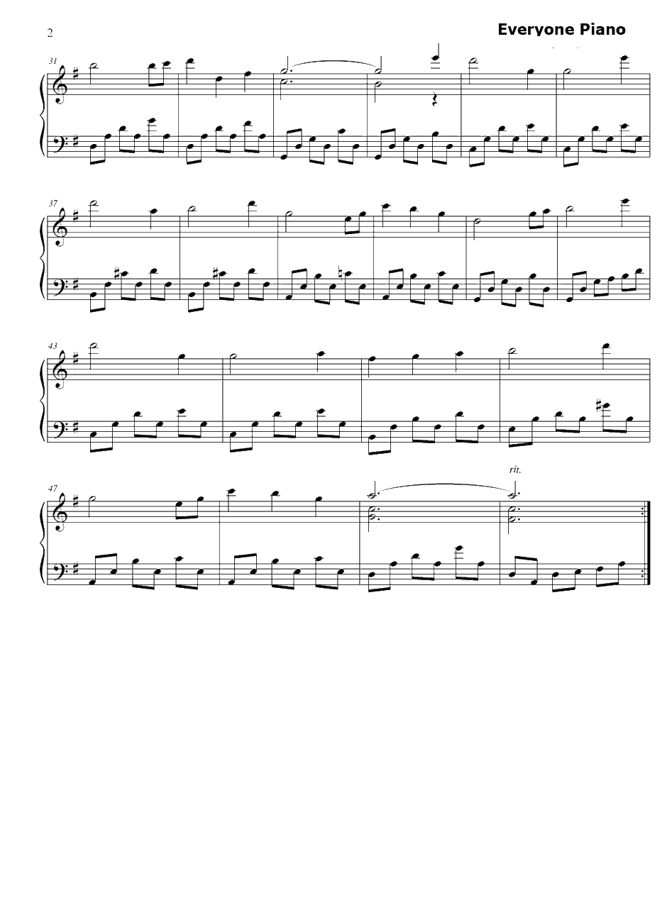 白诘草钢琴谱-折户伸治-CLANNADOST2