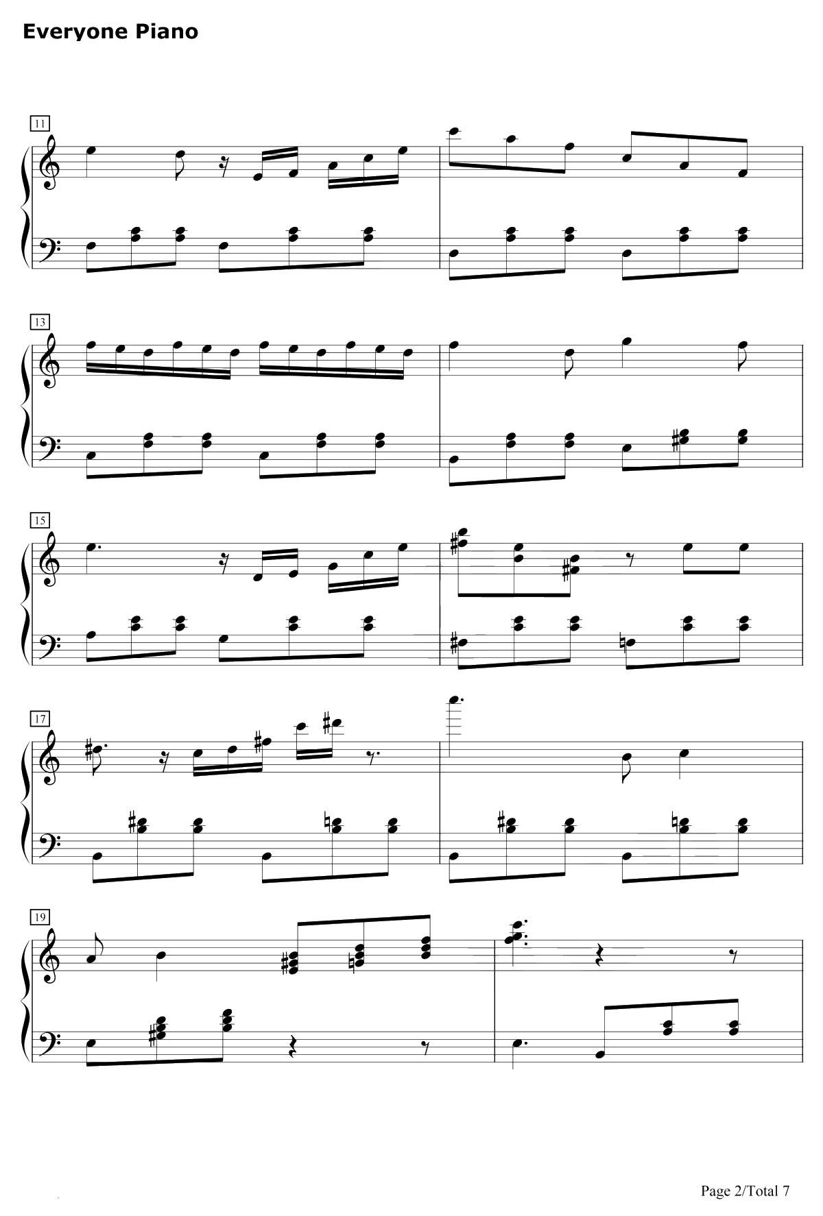 我要我们在一起钢琴谱-杨宗纬范晓萱2