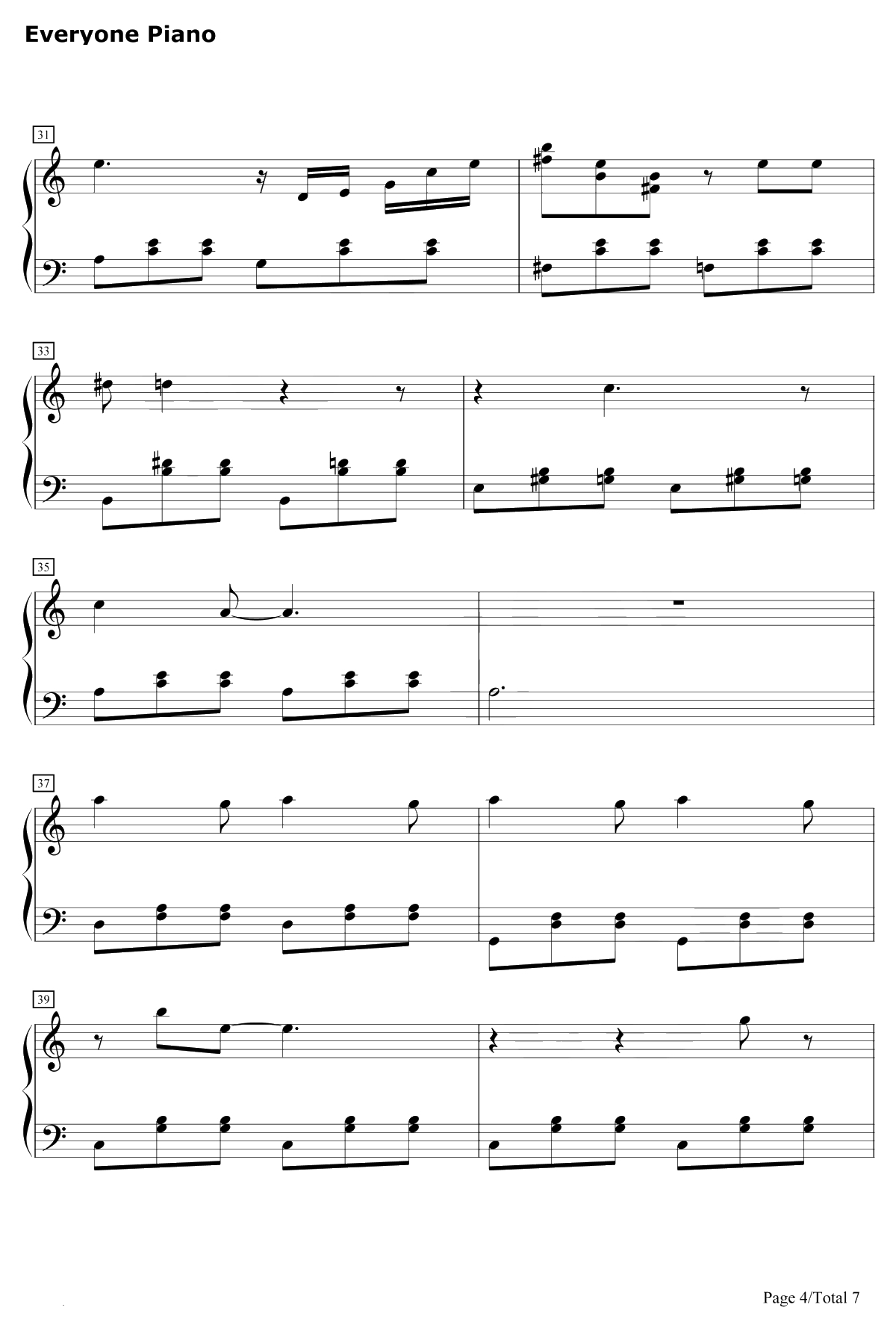 我要我们在一起钢琴谱-杨宗纬范晓萱4