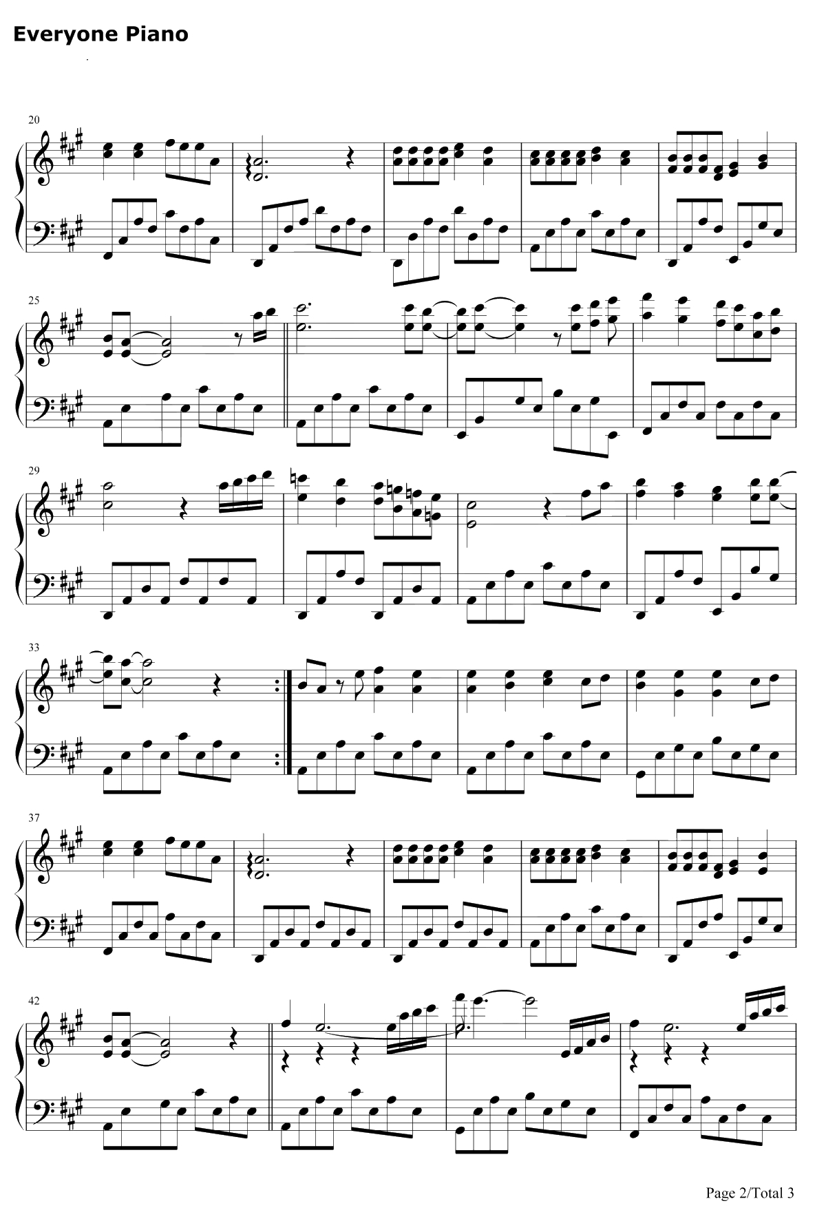 今天你要嫁给我钢琴谱-陶喆-蔡依林2