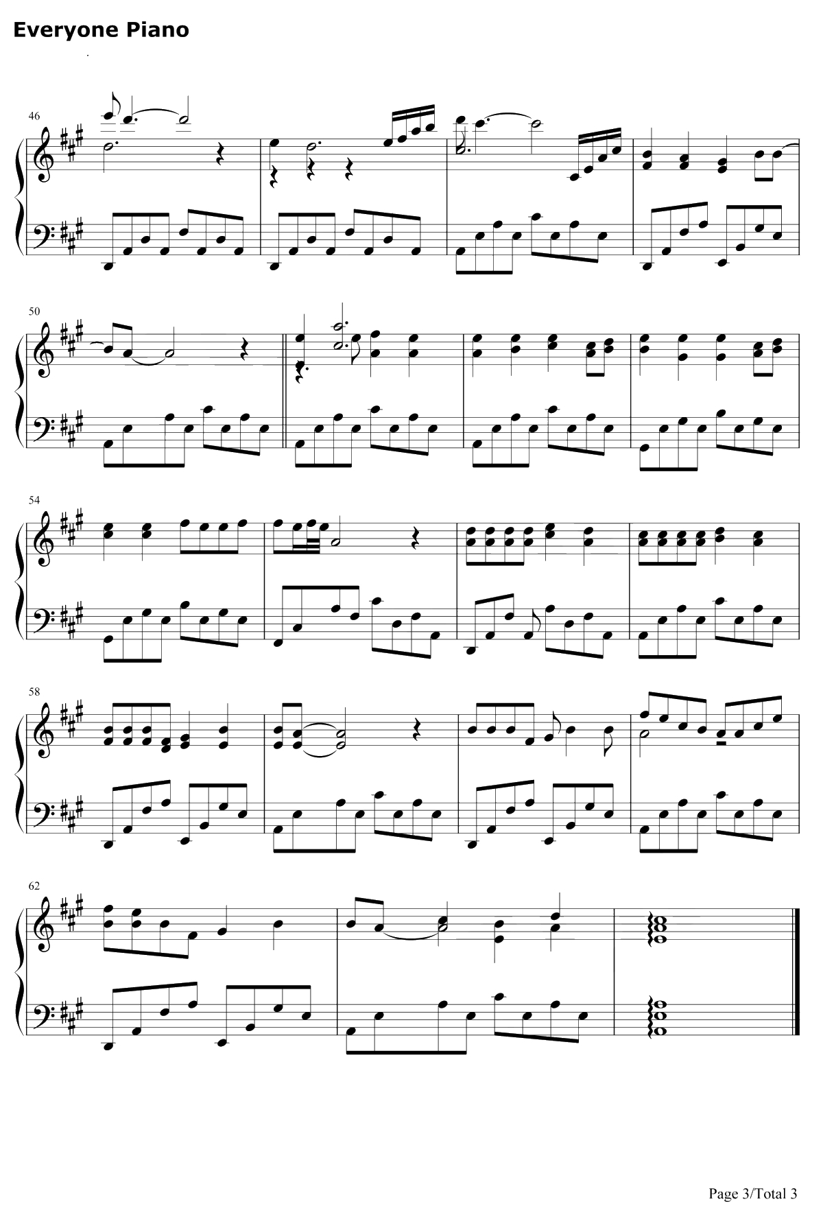 今天你要嫁给我钢琴谱-陶喆-蔡依林3