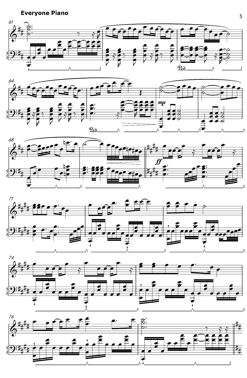 银闪の风钢琴谱-铃木木乃美-魔弹之王与战姬OP5