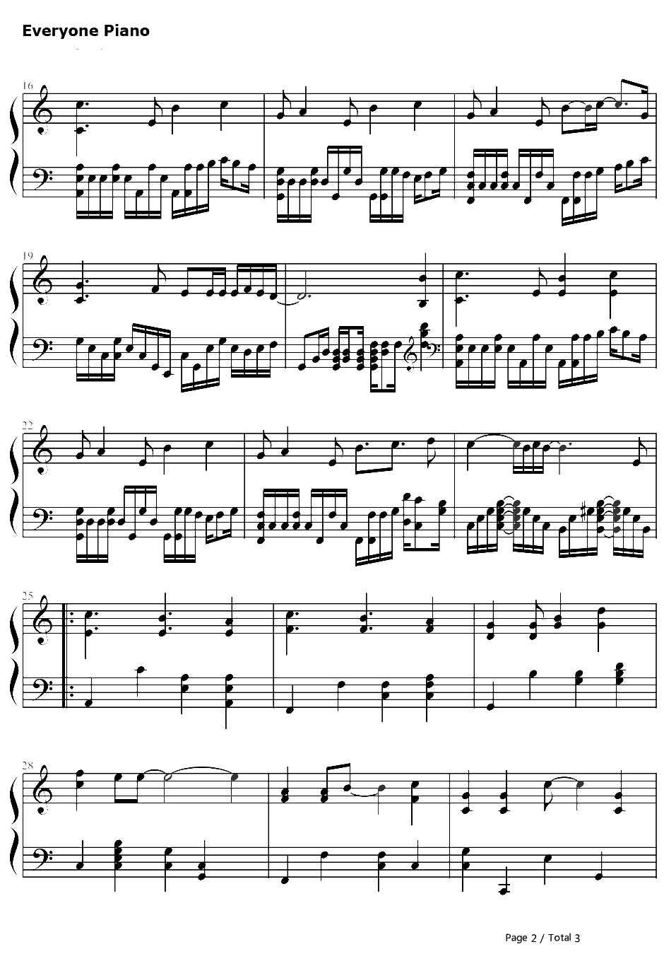 KINGS钢琴谱-angela2