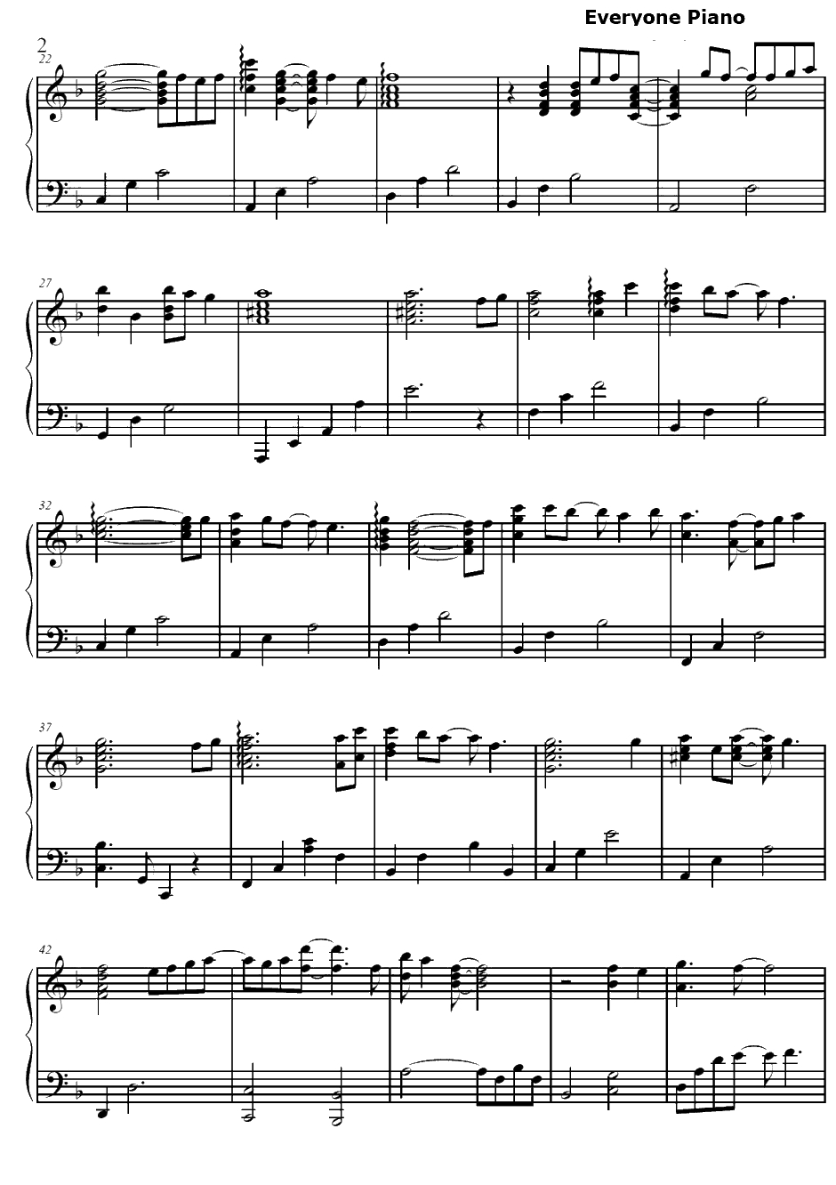 Rumbling hearts钢琴谱-栗林美奈实-你所期望的永远ED2