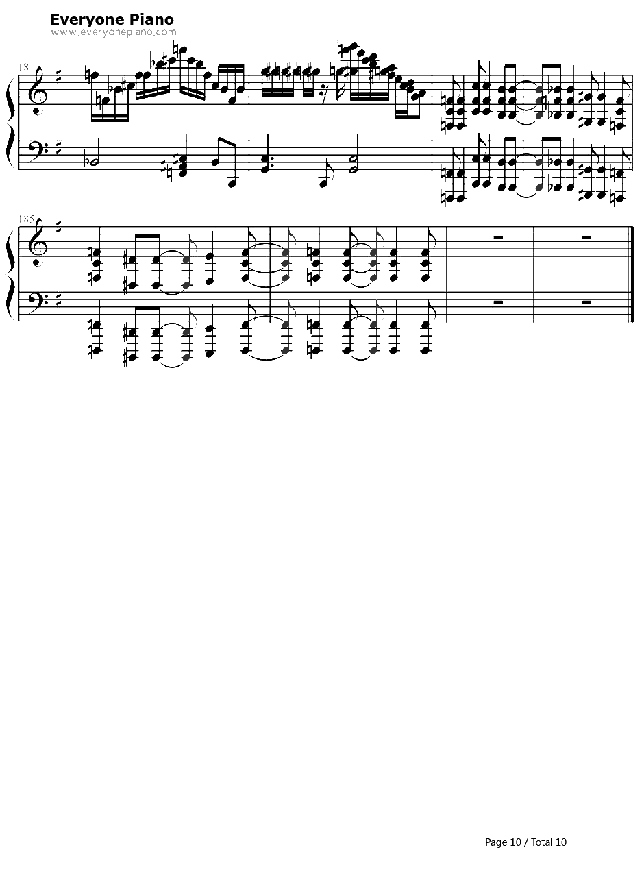 弧ギツネの乱钢琴谱-镜音リン-触手猴版-镜音リン10