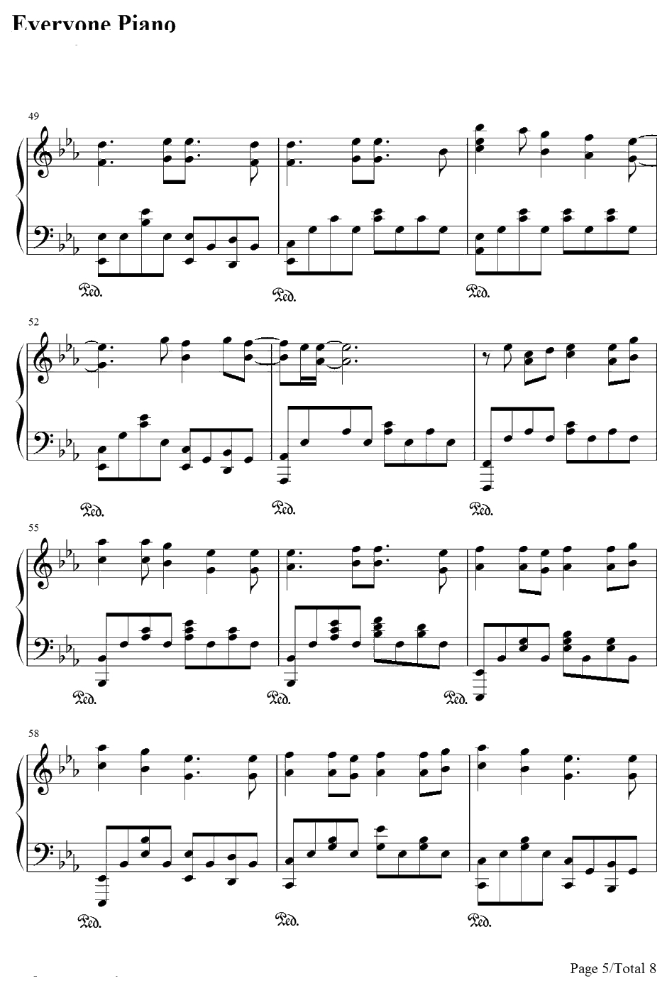 Fields of hope钢琴谱-田中理惠-机动战士高达SEEDDESTINYOST5