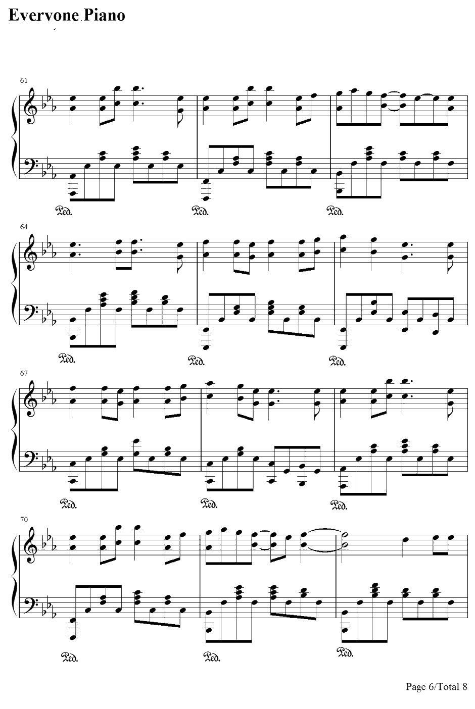 Fields of hope钢琴谱-田中理惠-机动战士高达SEEDDESTINYOST6