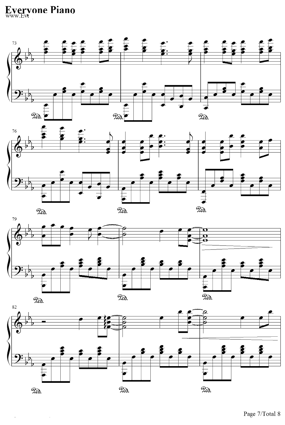 Fields of hope钢琴谱-田中理惠-机动战士高达SEEDDESTINYOST7