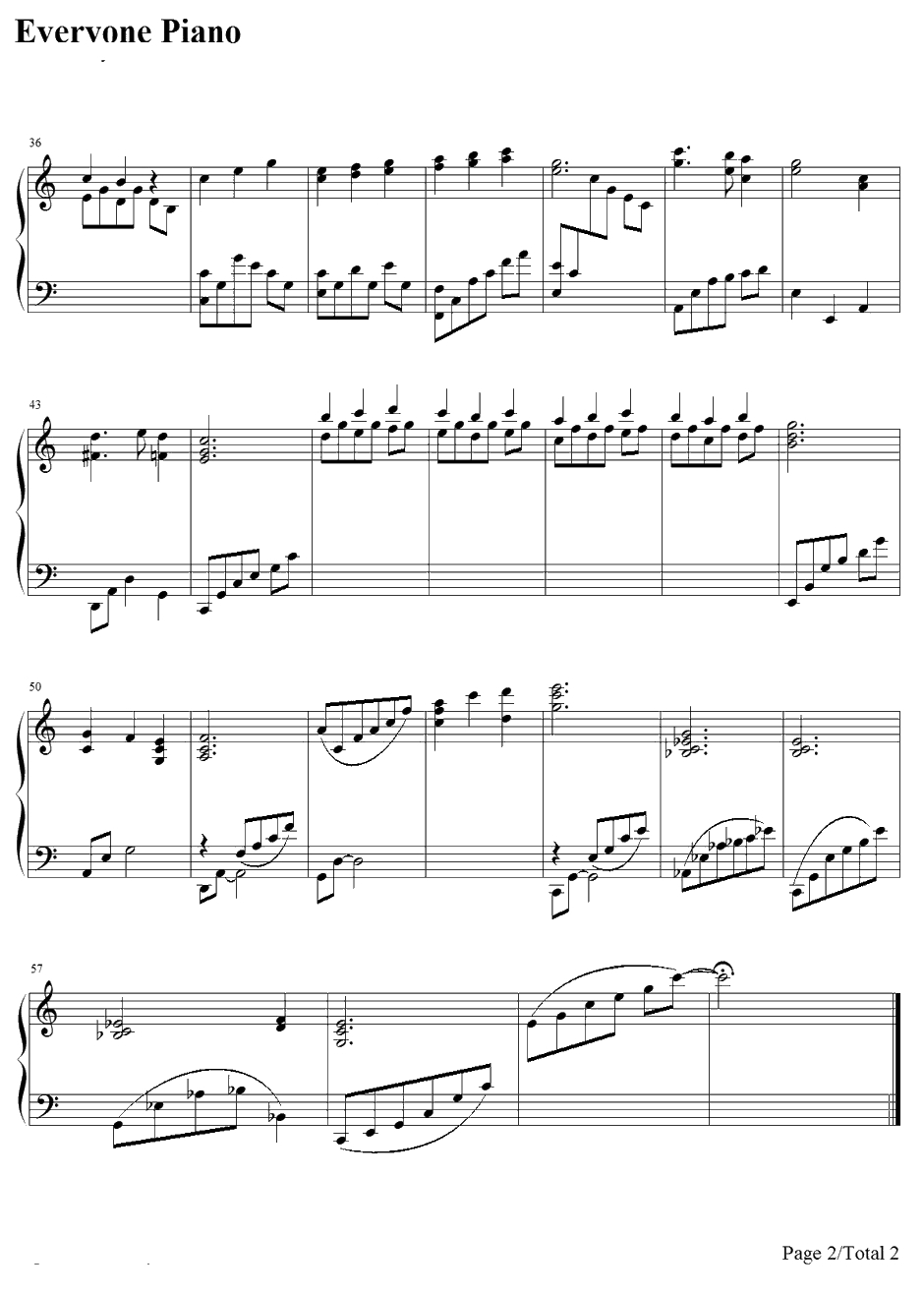 夜之歌钢琴谱-岩男润子-夜の歌-魔卡少女樱OST2