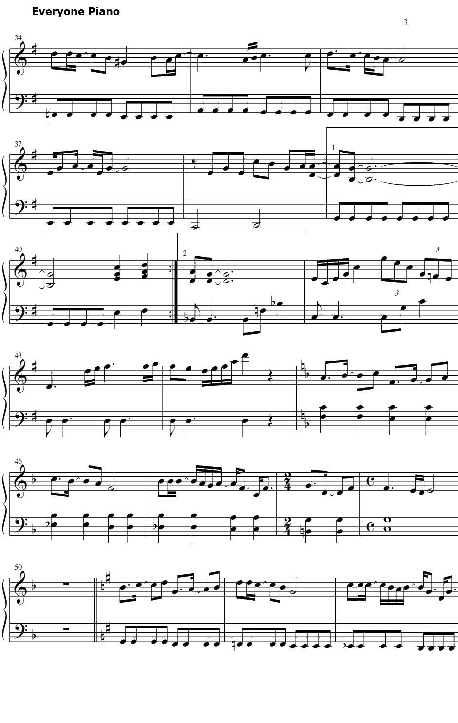 光と影を抱きしめたまま钢琴谱-田村直美-魔法骑士OP33