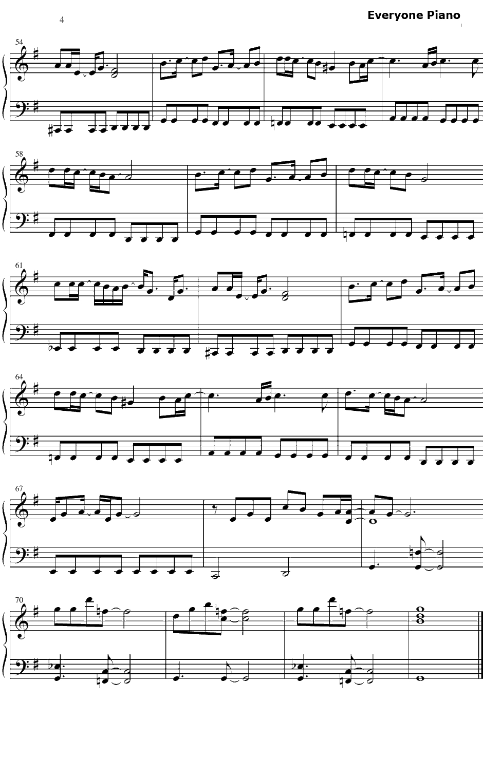 光と影を抱きしめたまま钢琴谱-田村直美-魔法骑士OP34