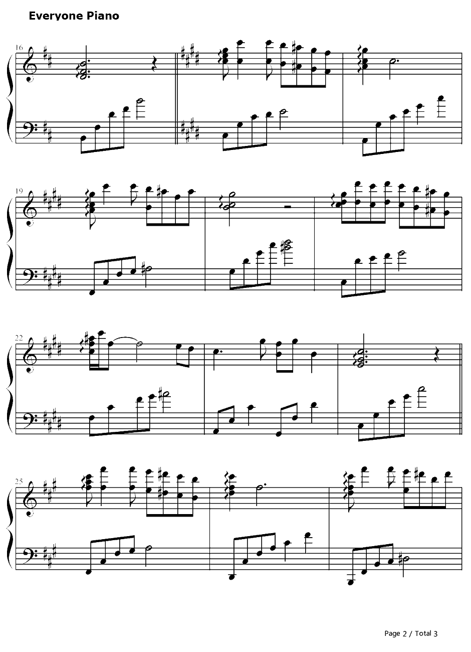 九儿钢琴谱-韩红-红高粱ED2