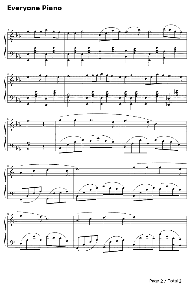 春野钢琴谱-班得瑞Bandari-OneDayinSpring2