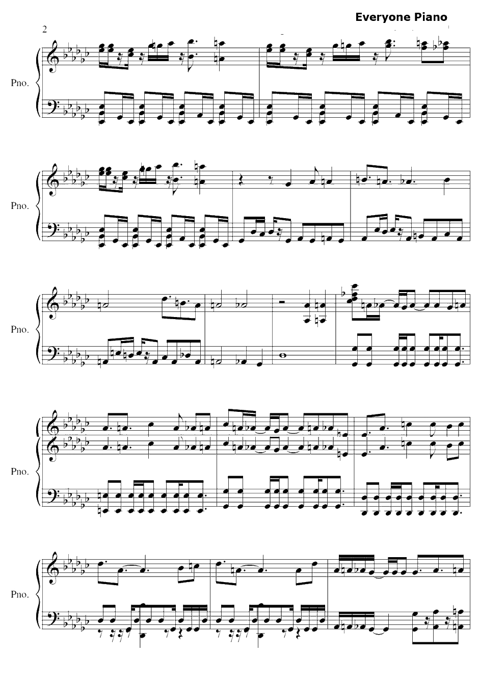 空想メソロギヰ钢琴谱-妖精帝国-未来日记OP12