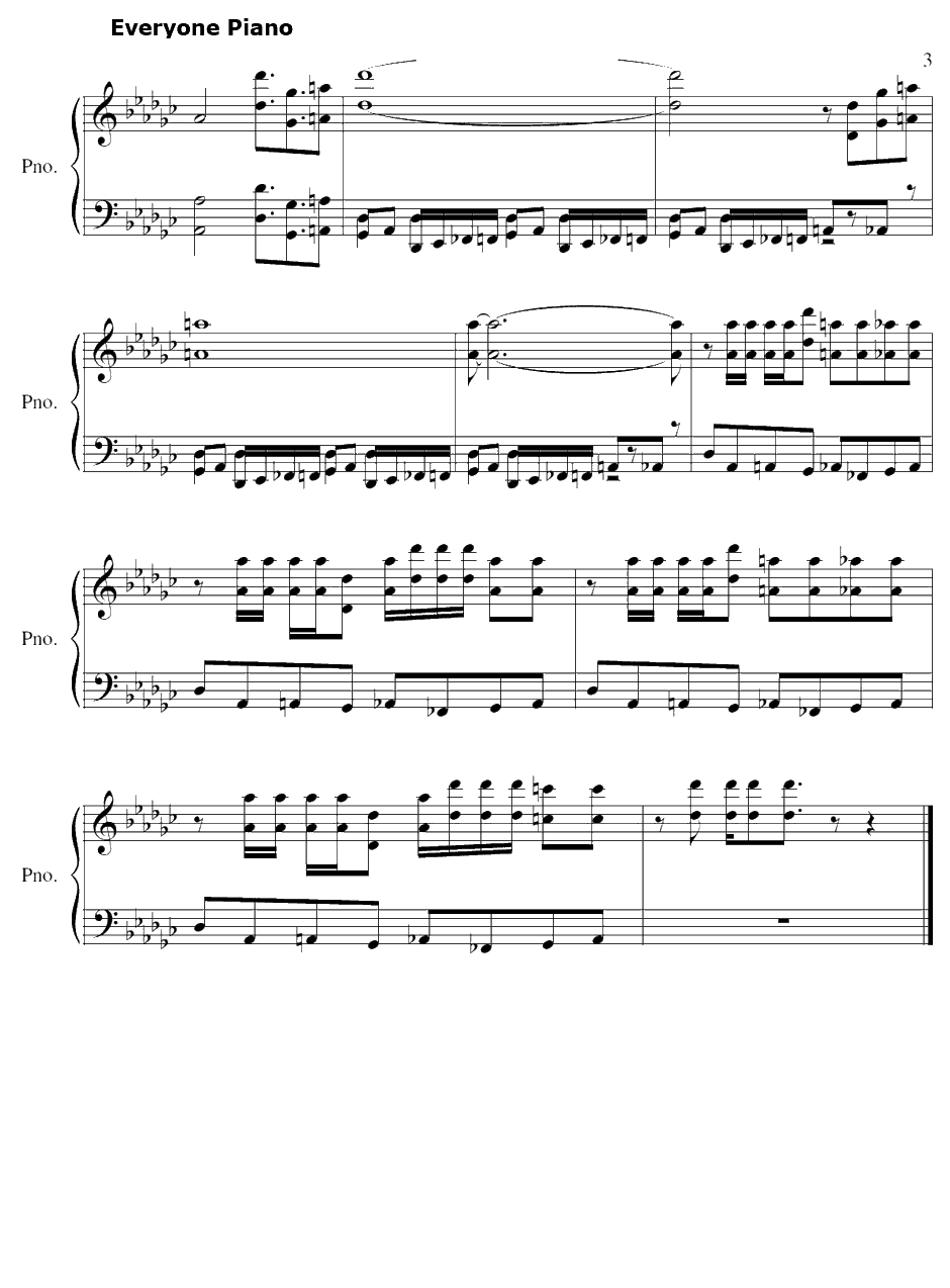 空想メソロギヰ钢琴谱-妖精帝国-未来日记OP13