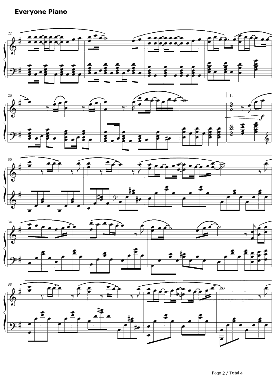 火山灰钢琴谱-柏木由纪2