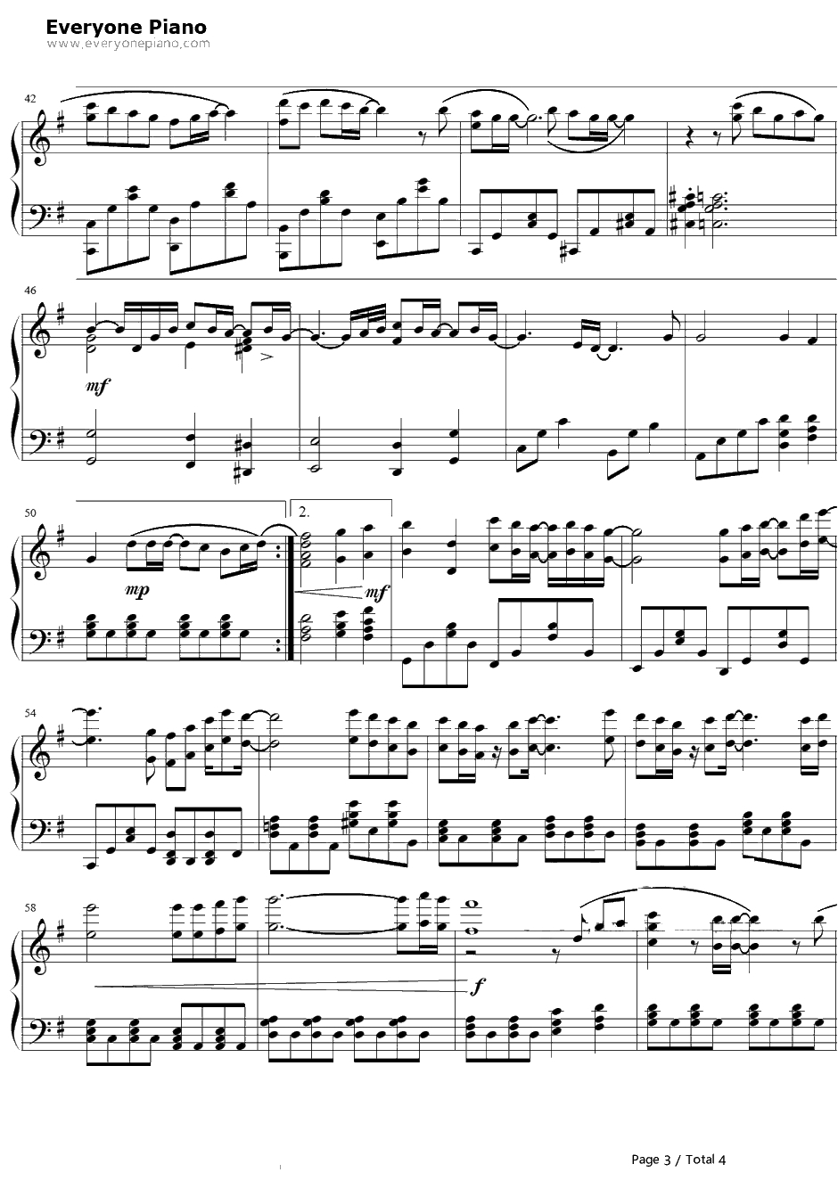 火山灰钢琴谱-柏木由纪3