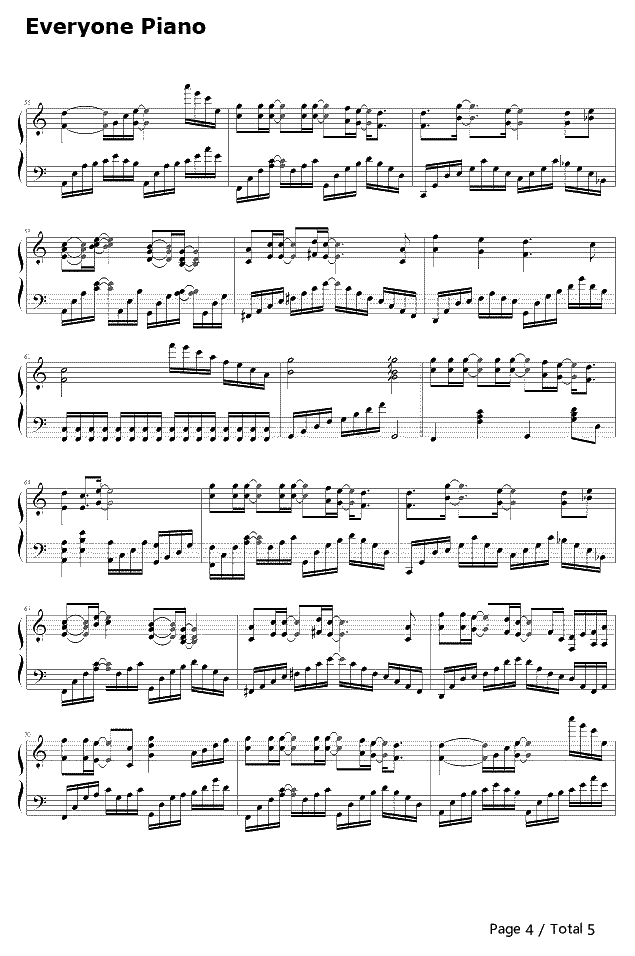 背叛钢琴谱-曹格4