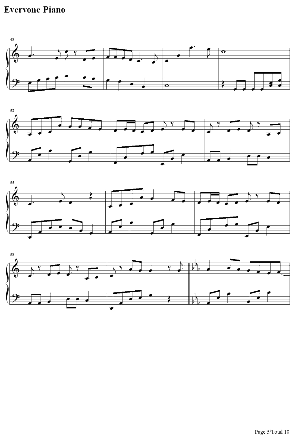 突然钢琴谱-FIELDOFVIEW5