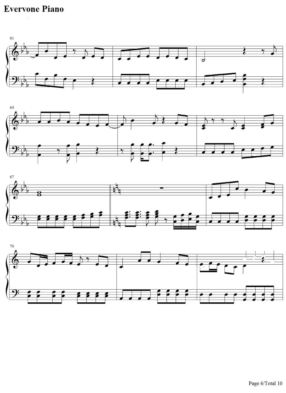 突然钢琴谱-FIELDOFVIEW6