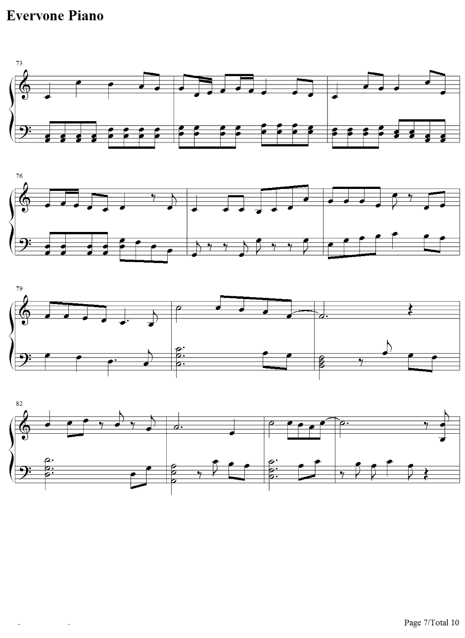 突然钢琴谱-FIELDOFVIEW7