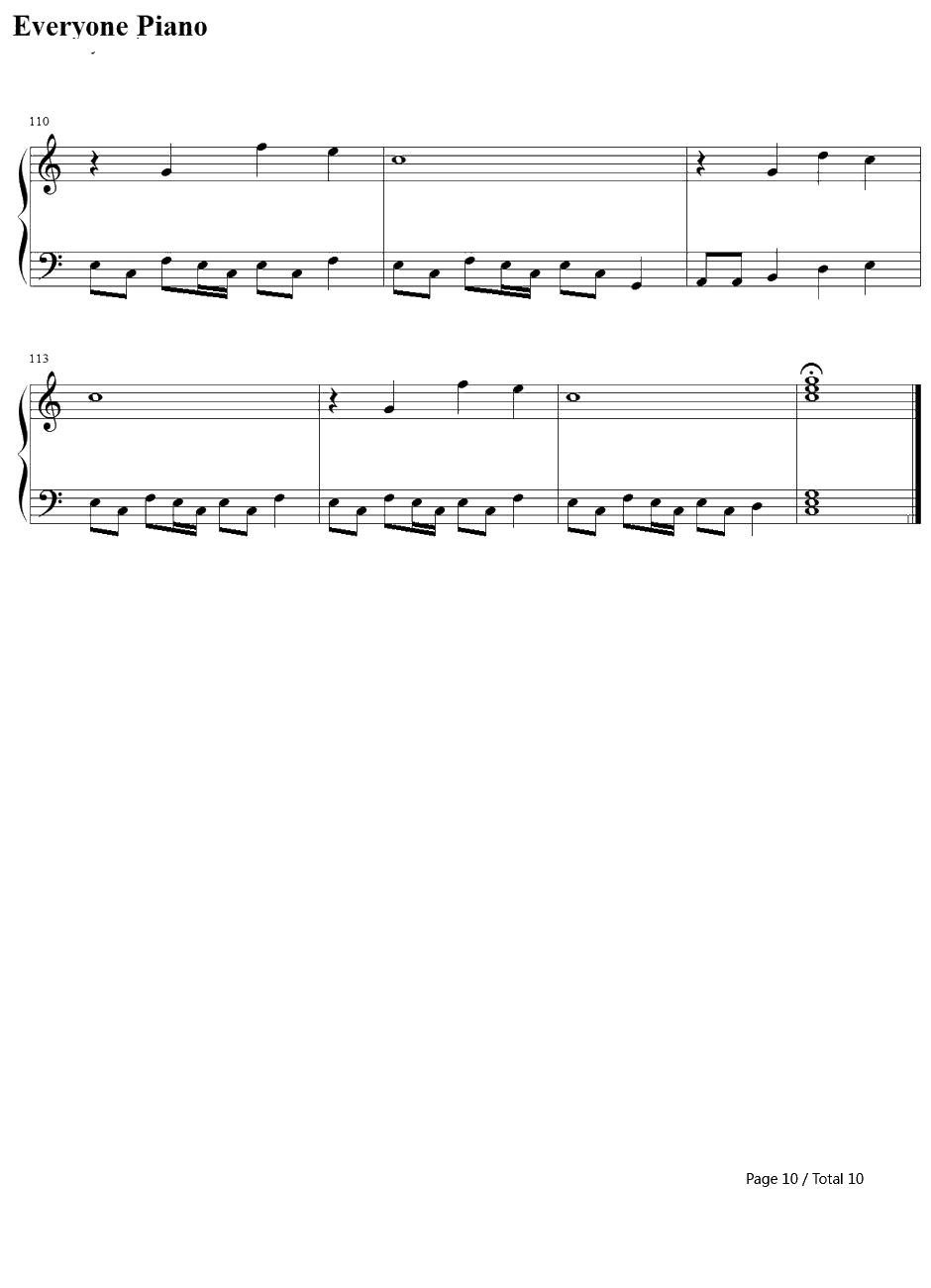 突然钢琴谱-FIELDOFVIEW10