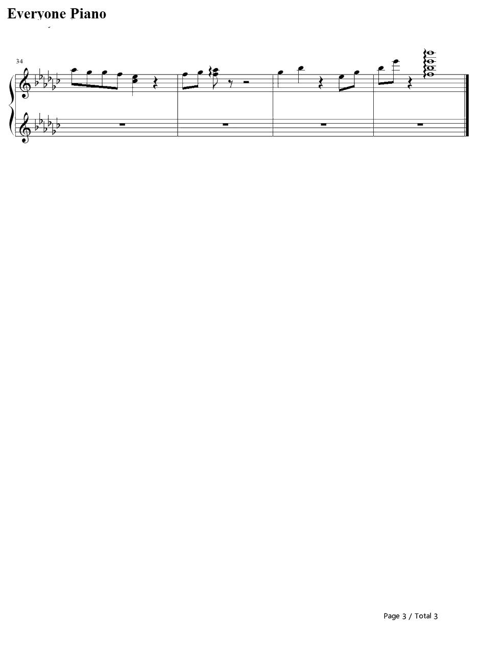 无垢なる我子よ光と眠れ钢琴谱-中川幸太郎-神幻拍档OST3