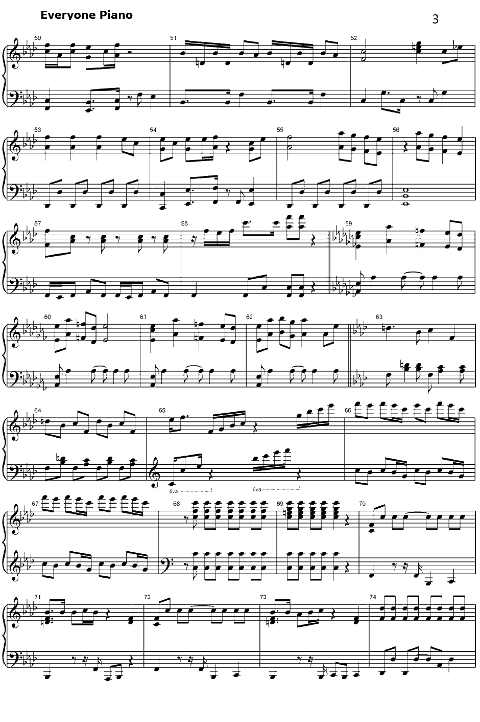 摩诃不思议アドベンチャー钢琴谱-高桥洋树-七龙珠主题曲3