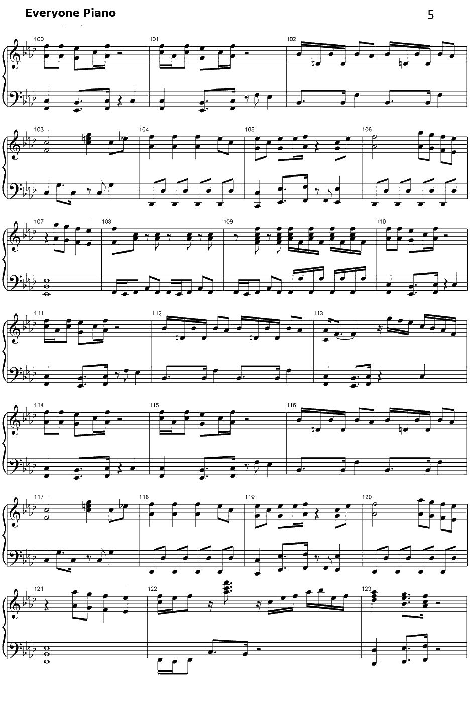 摩诃不思议アドベンチャー钢琴谱-高桥洋树-七龙珠主题曲5